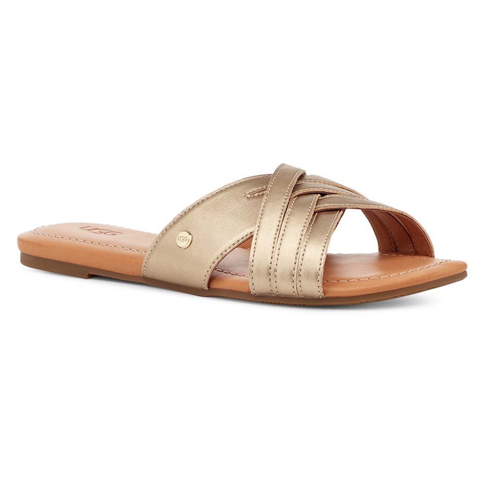 Ugg Kenleigh Gold Sandals Size 7